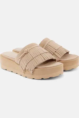 Gianvito Rossi Sandali in suede con platform