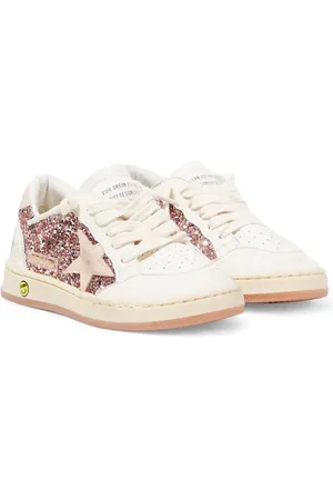 Golden Goose Sneakers Ball Star in pelle con glitter
