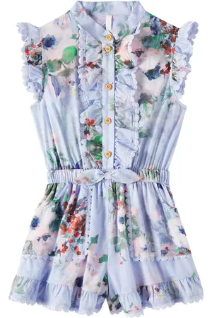 ZIMMERMANN Tuta corta Everley in cotone con volant