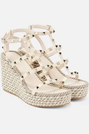 VALENTINO GARAVANI Espadrillas Rockstud Torchon 95 con zeppa