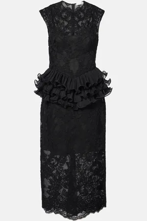 ZIMMERMANN Abito midi Crush in pizzo con volant