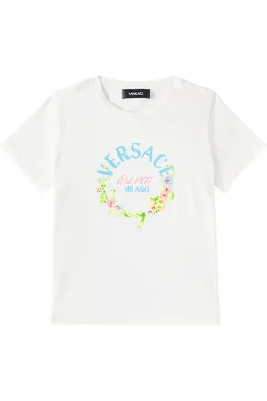VERSACE T-shirt in jersey di cotone con stampa