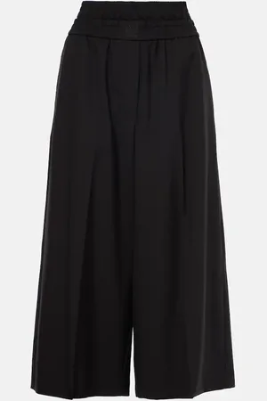 Loewe Pantaloni cropped a gamba larga in lana