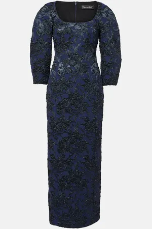 Oscar de la Renta Abito lungo con perline