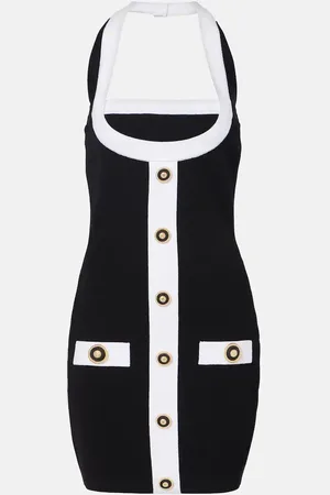 Balmain Abito corto con scollo all