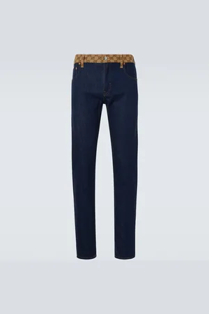 Gucci Jeans tapered in canvas GG a vita media