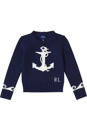Ralph Lauren Pullover Anchor in cotone con intarsio
