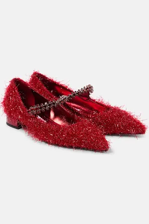Jimmy Choo Ballerine Bing con tinsel e cristalli
