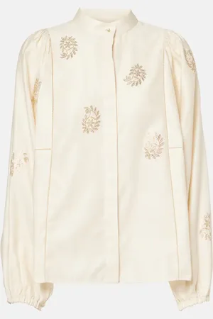 Max Mara Blusa Caladio in raso di cotone