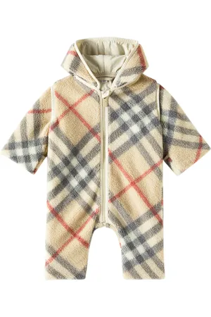 Burberry Baby - Tutina in pile Burberry Check