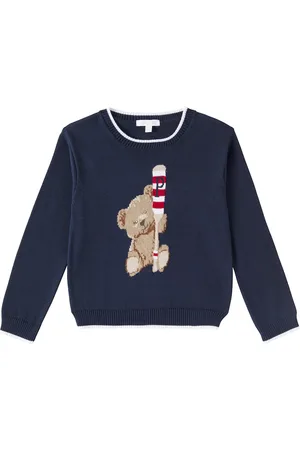 PATACHOU Pullover in cotone con intarsio