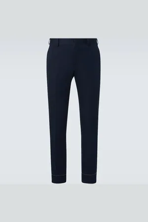 BRIONI Pantaloni regular Pienza in lino e cotone
