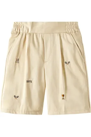 BONPOINT Bermuda Christian in cotone con ricamo
