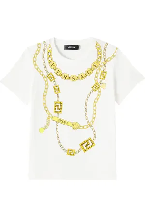 VERSACE T-shirt in jersey di cotone con stampa