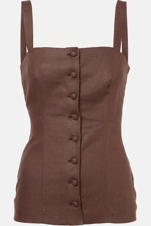 FAITHFULL THE BRAND Gilet Corbiere in lino
