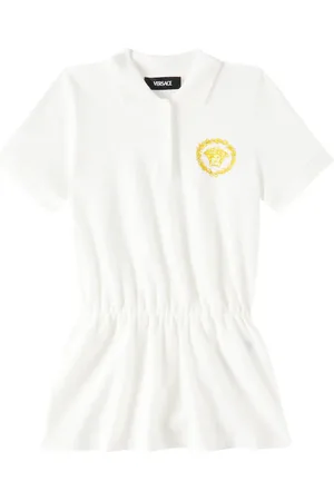 VERSACE Abito Medusa Alloro in piqué di cotone