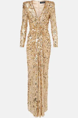 Jenny Packham Abito lungo Gazelle con paillettes