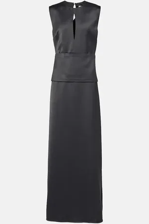 Jil Sander Abito midi in raso con cut-out