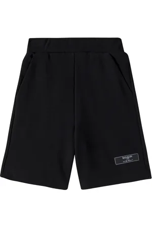 Balmain Shorts in jersey di cotone con logo