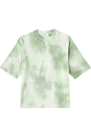 Il gufo T-shirt in jersey di cotone tie-dye