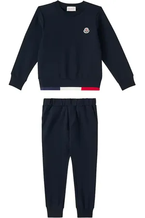 Moncler Tuta Tricolor in misto cotone