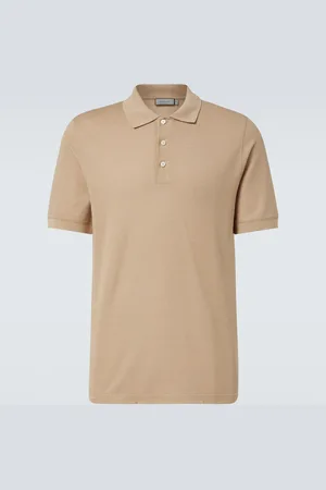 CANALI Polo in cotone e seta