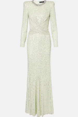 Jenny Packham Abito lungo Macelline con paillettes