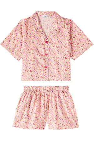 Il gufo Camicia e shorts in cotone con stampa