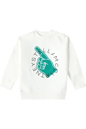 Stella McCartney Felpa in jersey di cotone con logo