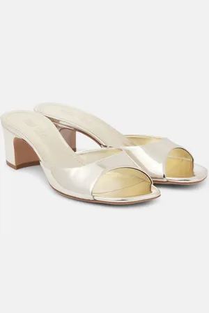 PARIS TEXAS Mules Lara 50 in pelle metallizzata