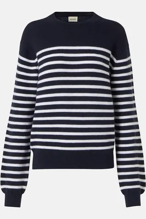 Khaite Pullover Viola in misto cashmere a righe