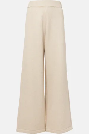 Max Mara Pantaloni a gamba larga in misto cotone