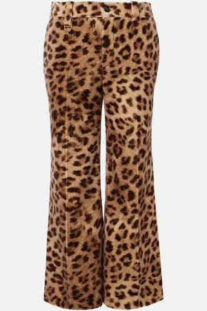 Chloé Chloé Pantaloni flared in velluto con stampa