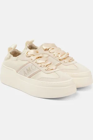 Salvatore Ferragamo Sneakers con platform in pelle con suede