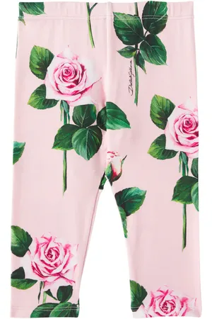 Dolce & Gabbana Baby - Leggings in misto cotone con stampa