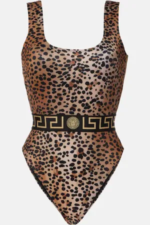 VERSACE Costume intero con stampa leopardata