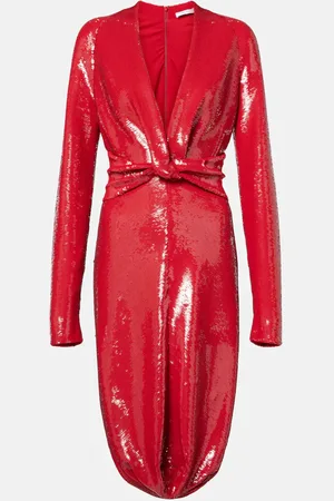 Salvatore Ferragamo Abito midi con paillettes