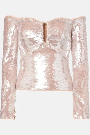 Self-Portrait Top con paillettes