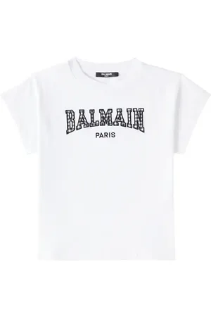 Balmain T-shirt in jersey di cotone con logo
