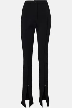 MUGLER Pantaloni flared Pierced a vita alta