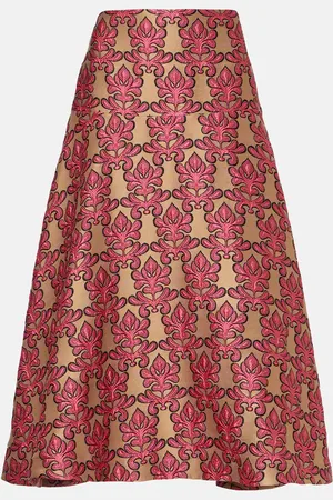La DoubleJ Gonna midi Janis in jacquard di cotone