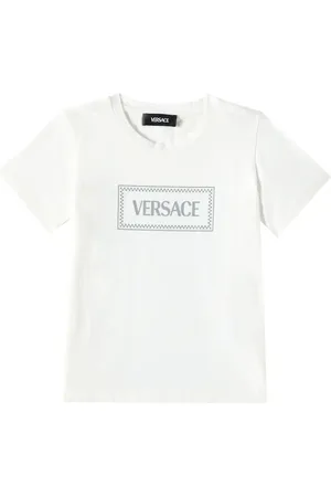 VERSACE T-shirt in jersey di cotone con logo