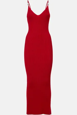 VERSACE Abito sottoveste in maglia a coste