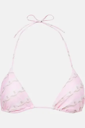 VERSACE Top bikini con stampa