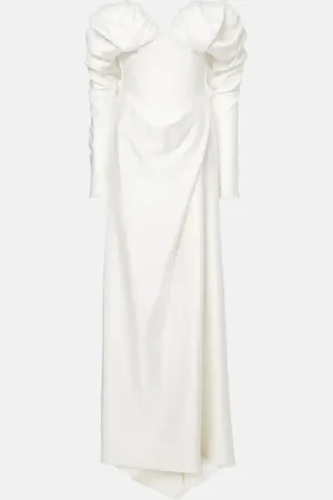 Vivienne Westwood Bridal - Abito lungo off-shoulder Ember in raso