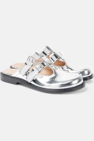 Loewe Ballerine Mary Jane Campo in pelle metallizzata