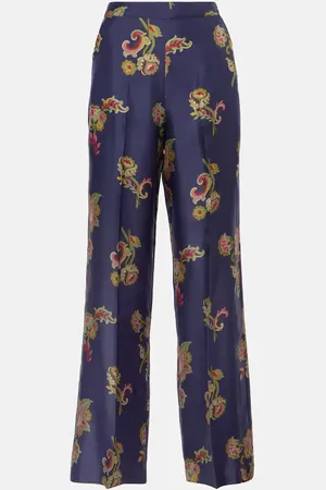 Etro Pantaloni a gamba larga in seta