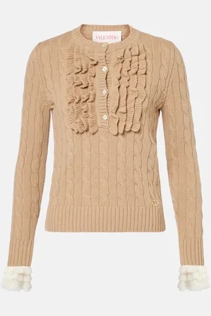 VALENTINO Pullover in lana vergine a trecce