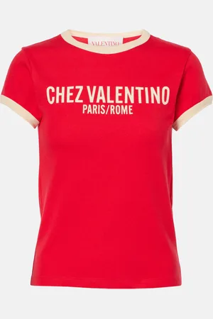 VALENTINO T-shirt in jersey di cotone con stampa