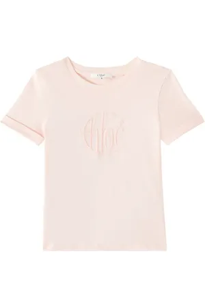 Chloé Chloé Kids T-shirt in jersey di cotone con logo